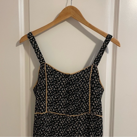 Madewell Wide-Leg Floral Button Front Jumpsuit Playground Posies Black Size 4 - Picture 8 of 16